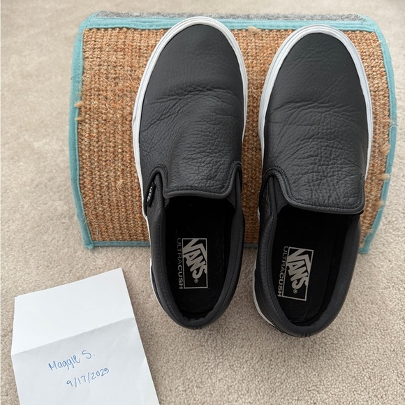 Vans UltraCush Leather Slip-On Shoes - Picture 1 of 3